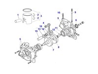 Eclaté piston, carters et vilbrequin IAME X30